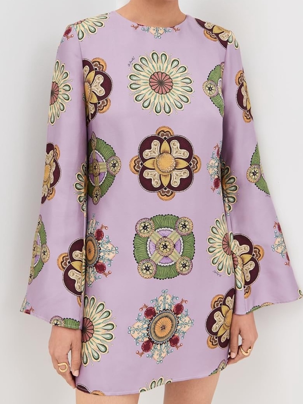 La DoubleJ Supremes Swing Silk Twill Mini Dress